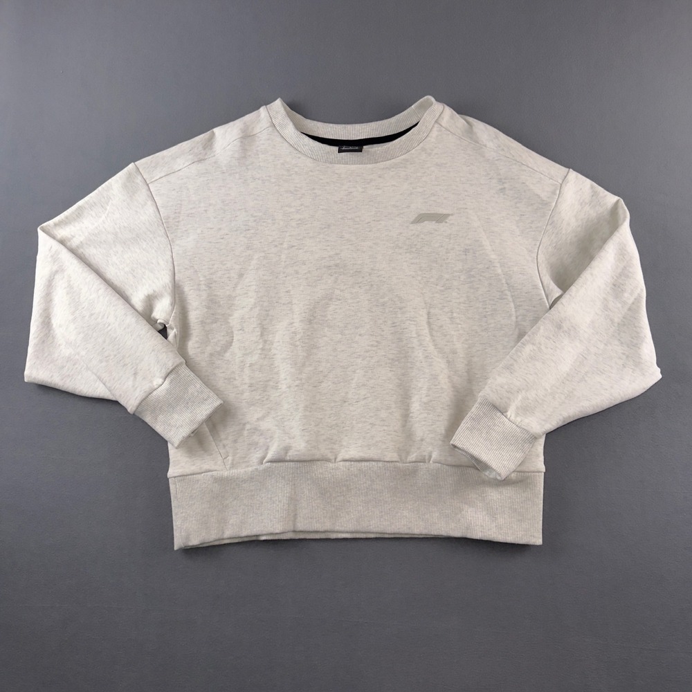 Formula 1 F1 Official Product Grey Heathered Cropped‎ Sweatshirt Womens Medium
